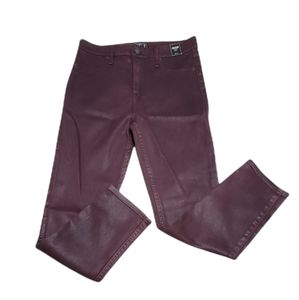 Abercrombie & Fitch Burgundy Simone High Rise Ankle‎ Waxed Pants Size 28/6